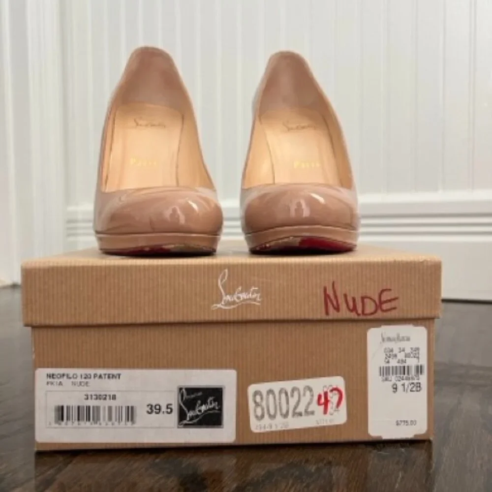 Christian Louboutin Patent Nude Neofilo 120 PK1A 39.5 8.5 - Picture 11 of 12